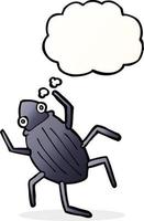 tecknad serie insekt med trodde bubbla vektor