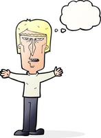 Cartoon wütender Mann mit Gedankenblase vektor