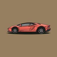 rote Sportwagen-Vektorillustration vektor