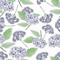 akvarell lila hortensia blommönster vektor