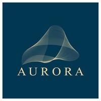 aurora-logo-design-ikonen-illustrations-vektorschablone vektor
