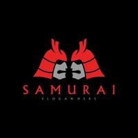 Samurai-Kopf-Logo-Design-Vektor. Samurai-Krieger-Logo-Vorlage vektor