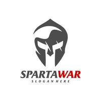 spartanischer Krieger-Logo-Vektor. spartanischer Helm-Logo-Design-Vorlage. kreatives Symbolsymbol vektor