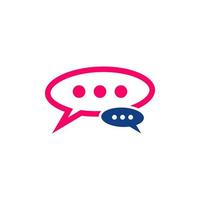 Logo-Chat-App-Vektor-Template-Design, Talk-Logo, entwickelt für Chat-Anwendungen vektor