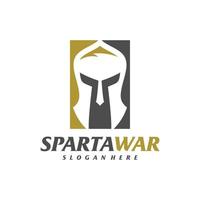 spartanischer Krieger-Logo-Vektor. spartanischer Helm-Logo-Design-Vorlage. kreatives Symbolsymbol vektor