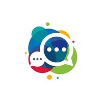 bunte Chat-Logo-Vorlage, kreativer Chat-Logo-Design-Vektor vektor