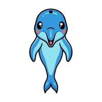 niedliche kleine Delphin-Cartoon-Aufstellung vektor