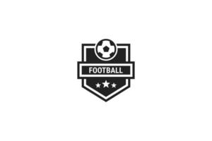 flache fußball-logo-design-illustrationsidee vektor