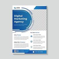 Modernes Design von Marketing-Business-Flyer-Vorlagen, Unternehmens-Flyer, Unternehmensvorlage, Kreativagentur, Geschäftsanzeigen vektor