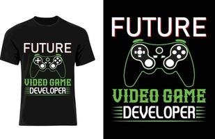 Gaming-T-Shirt-Design, Herren-T-Shirt vektor