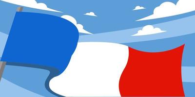 Frankreich-Flaggen-Vektor-Hintergrund-Design-Vorlagen vektor