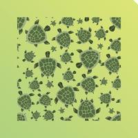 nahtloses Muster mit Meeresschildkröten. grafische Schildkröten für Textilien vektor