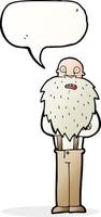 Cartoon bärtiger alter Mann mit Sprechblase vektor