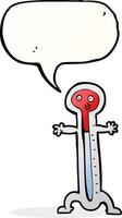 Cartoon-Thermometer mit Sprechblase vektor