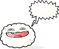 glückliche Cartoon-Wolke mit Sprechblase vektor