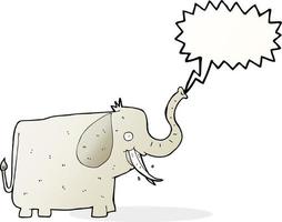 Cartoon glücklicher Elefant mit Sprechblase vektor
