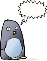 Cartoon-Pinguin mit Sprechblase vektor