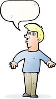 Cartoon überraschter Mann mit Sprechblase vektor