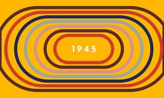 abstrakter bunter Hintergrundvektor der 40er Jahre. Vintage Tapete im Retro-Stil mit Linien, Regenbogenstreifen und geometrischen Formen. Farbillustrationsdesign der 1940er Jahre, geeignet für Poster, Banner, Dekoration, Wandkunst vektor