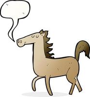 Cartoon-Pferd mit Sprechblase vektor