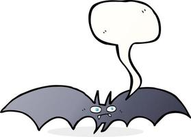 Cartoon-Vampirfledermaus mit Sprechblase vektor