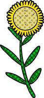 Cartoon-Sonnenblume-Symbol vektor