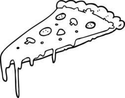 tecknad serie pizza skiva vektor