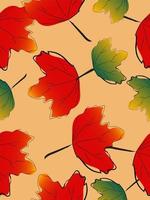 nahtloses Muster des Herbstahornblattes vektor