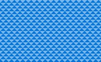 geometrisches ethnisches Muster, quadratischer Hintergrund der Vektorstickerei, blaues Dreiecksmuster nordischer Retro vektor