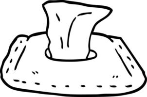 linje teckning tecknad serie toalett våtservetter vektor