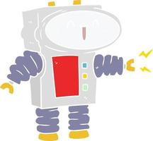Cartoon-Roboter im flachen Farbstil vektor