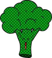 tecknad serie klotter broccoli vektor