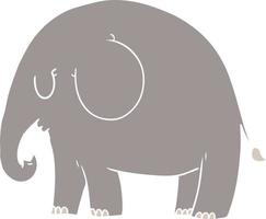 Cartoon-Elefant im flachen Farbstil vektor