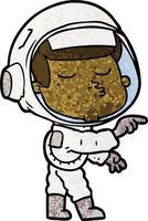 Cartoon selbstbewusster Astronaut vektor