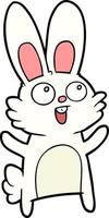 glückliches Cartoon-Kaninchen vektor