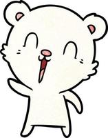 glücklicher Eisbär-Cartoon vektor