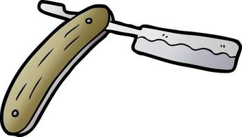 Rasiermesser-Cartoon mit durchgeschnittener Kehle vektor
