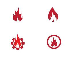 Feuerflamme Logo Icon Set vektor