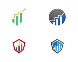 Business Graph Logo Icon Set vektor