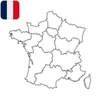 Frankreich mit Regionen. Vektor-Illustration. vektor