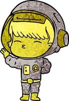 Cartoon neugieriger Astronaut vektor