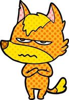Cartoon-Figur des wütenden Fuchses vektor