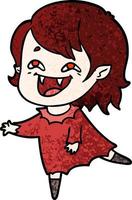 tecknad serie skrattande vampyr flicka vektor