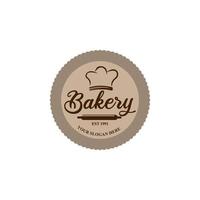 bageri logotyp design med platt stil av bageri kock hatt Färg vektor illustration