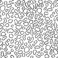 vektor sömlösa mönster med leopardskinn. svarta och vita leopardfläckar.