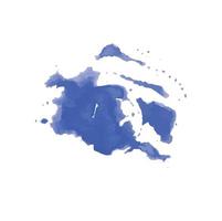 blaue aquarellwolken auf weißem hintergrund. Cyan-Aquarell-Wasserpinsel-Splash-Textur. satz von vektor pastellfarbe farbfleck. blauer aquarellhintergrund