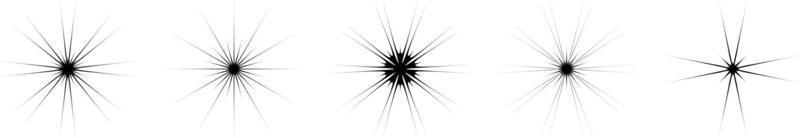 gnistra stjärna ikon samling design element vektor