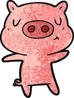 Cartoon-Inhalt Schwein vektor