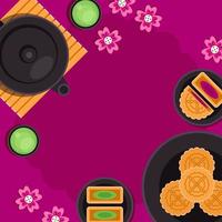 feiert Chuseok-Hintergrund vektor