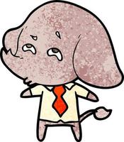 Cartoon-Elefanten-Chef erinnert sich vektor